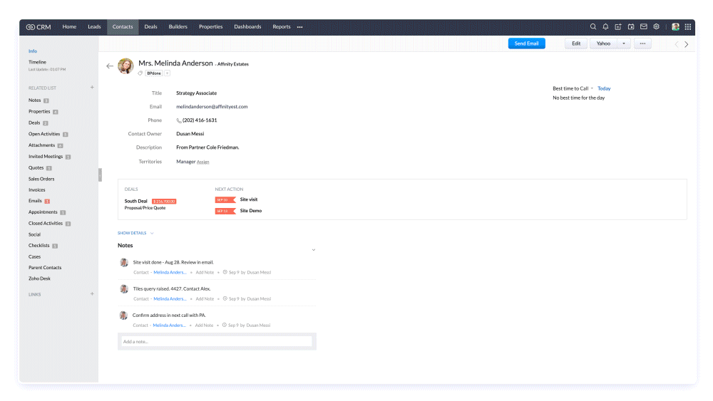 Zoho CRM-Canvas
