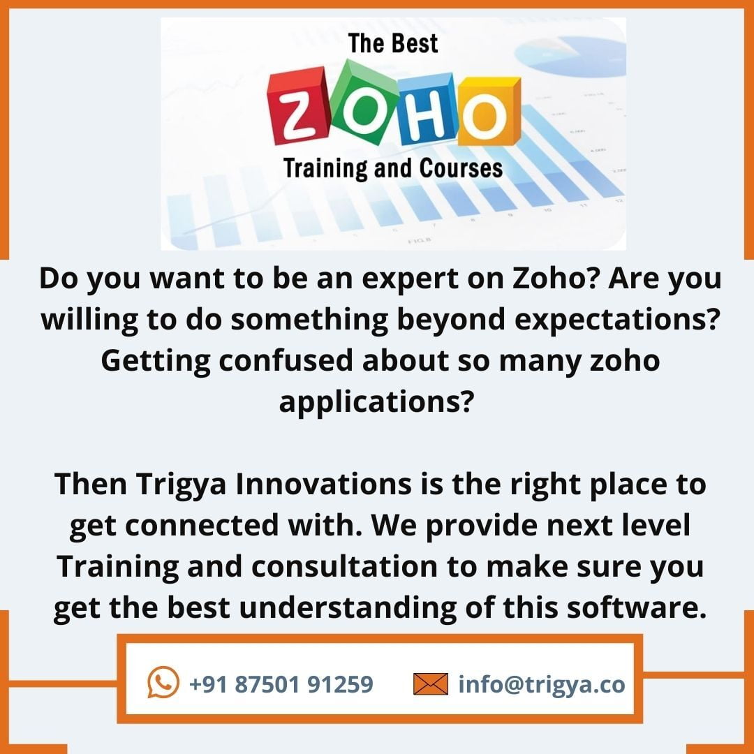 Trigya Innovations as Zoho Training Partner- Making Zoho CRM as easy as ABC.